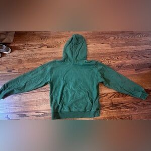 TNA Cozy Fleece Hoodie and fleece pants set in Forest Green